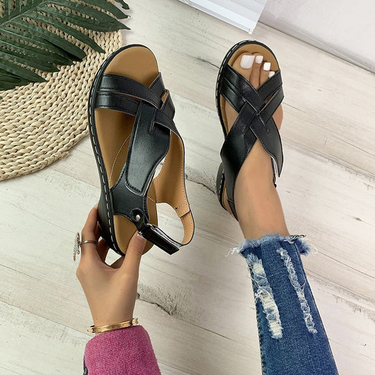 Damen Sling-Sandaletten mit verstellbarem Riemen und anatomischer Fußbettung EB