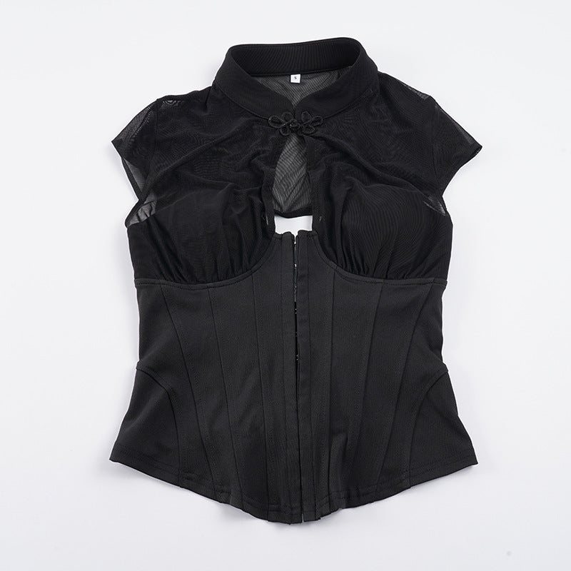 Damen Taillenkorsett mit transparenten Einsätzen und eleganten Details EB