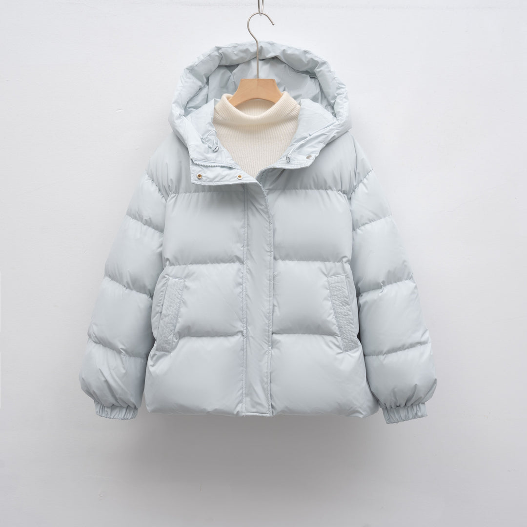 Damen modische Winterjacke mit voluminösen Puffärmeln EB