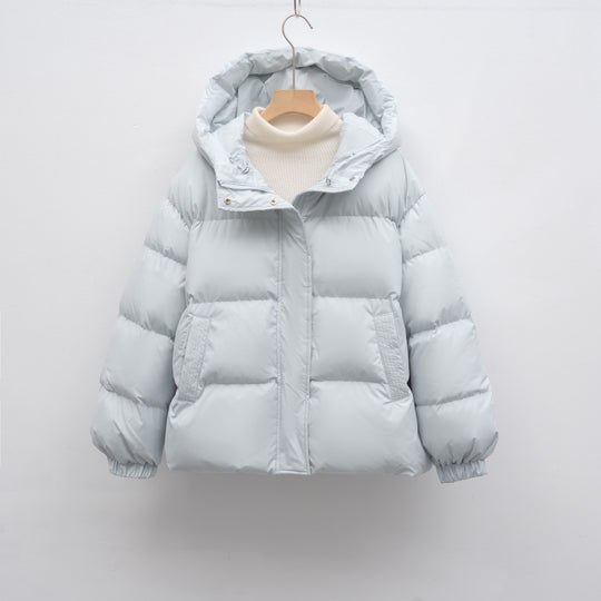 Damen modische Winterjacke mit voluminösen Puffärmeln EB
