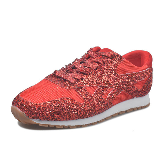 Damen Glänzende Sneaker EB