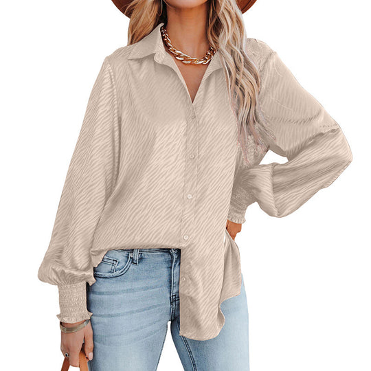 Damen Elegante Bluse mit Raffungen und lässigem Schnitt EB