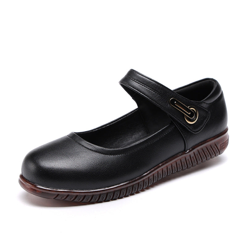 Damen Mary Jane Ballerinas mit elastischem Riemen und bequemem Fußbett EB