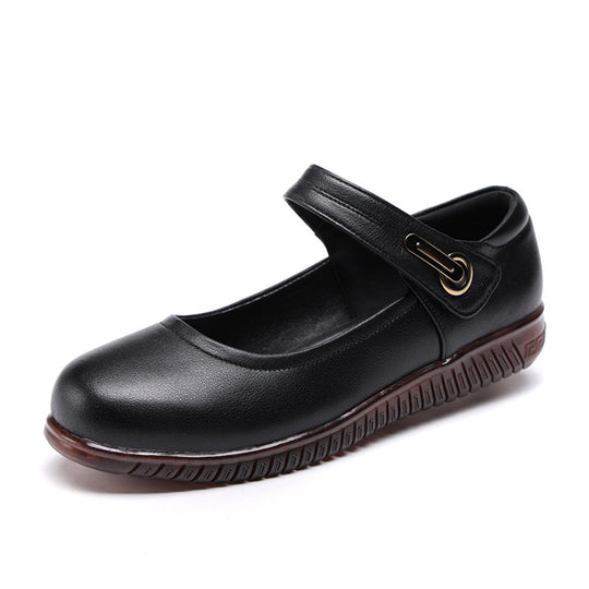 Damen Mary Jane Ballerinas mit elastischem Riemen und bequemem Fußbett EB