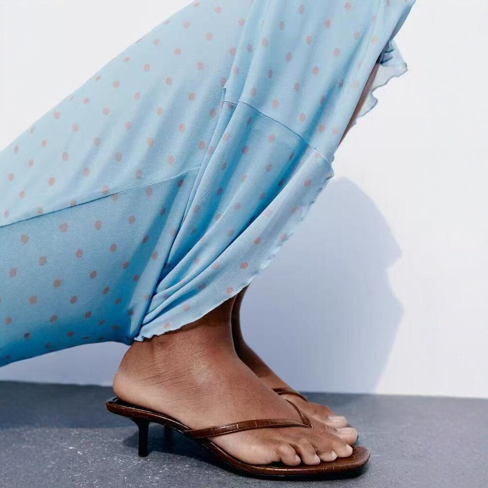 Damen Elegante Riemchen-Sandalen mit Kroko-Prägung EB