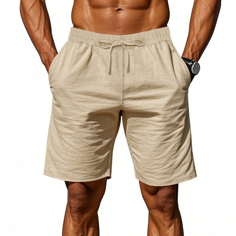 Herren nan lässige Baumwollmix Freizeitshorts mit elastischem Bund und Seitentaschen EB