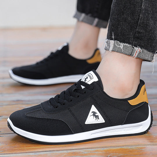 Damen Sportliche Sneakers mit atmungsaktiver Obermaterialstruktur und flexiblem Sohlendesign EB