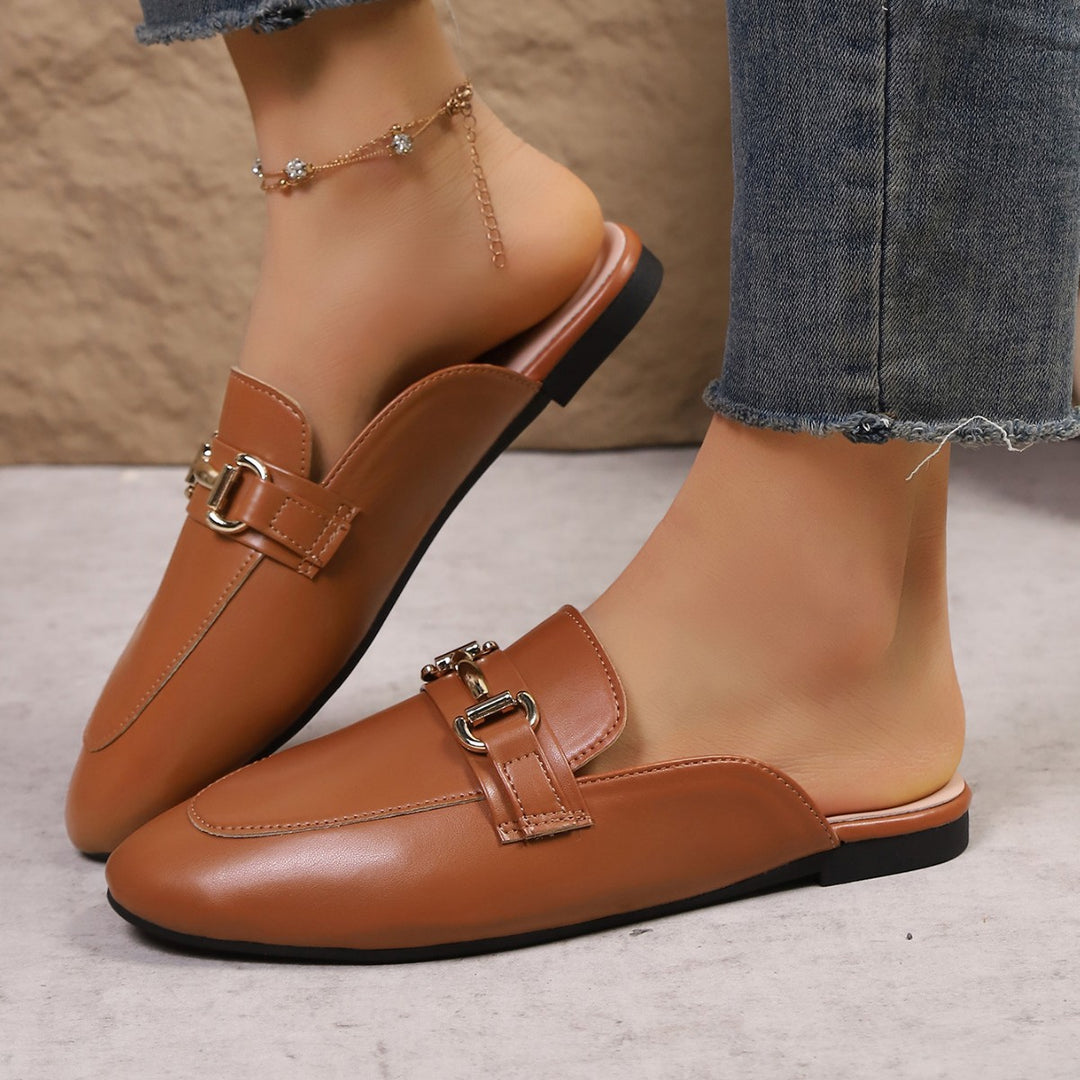 Damen Elegante Mokassins mit modischem Schnallen-Detail EB