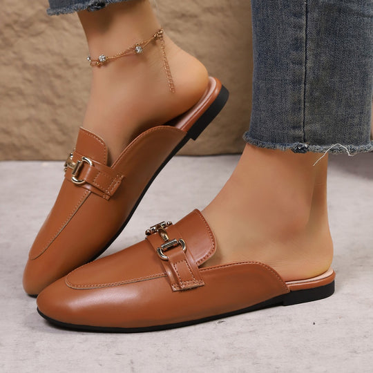 Damen Elegante Mokassins mit modischem Schnallen-Detail EB