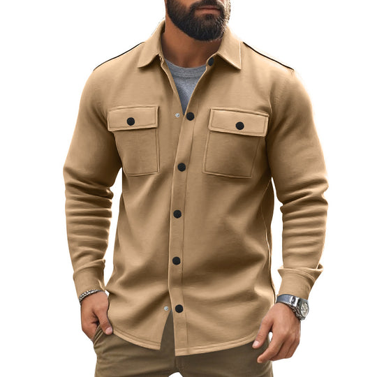 Herren strukturierte Arbeitsjacke mit praktischen Taschen EB