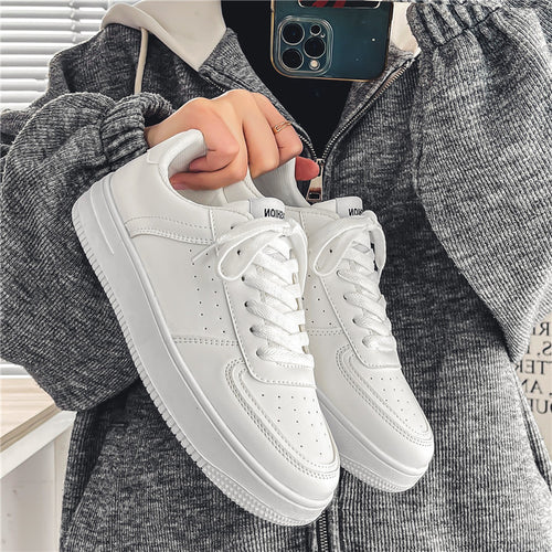 Damen Modische Sneakers mit atmungsaktiver Oberflächenstruktur und klassischem Design EB