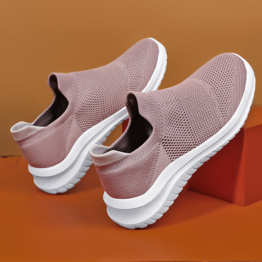 Damen Atmungsaktive Slip-On Sneakers mit flexiblem Obermaterial EB
