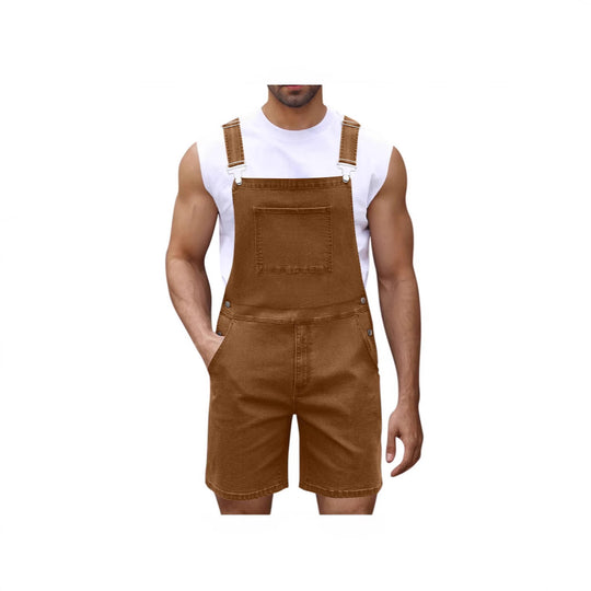 Herren Lässige Denim-Latzhose EB
