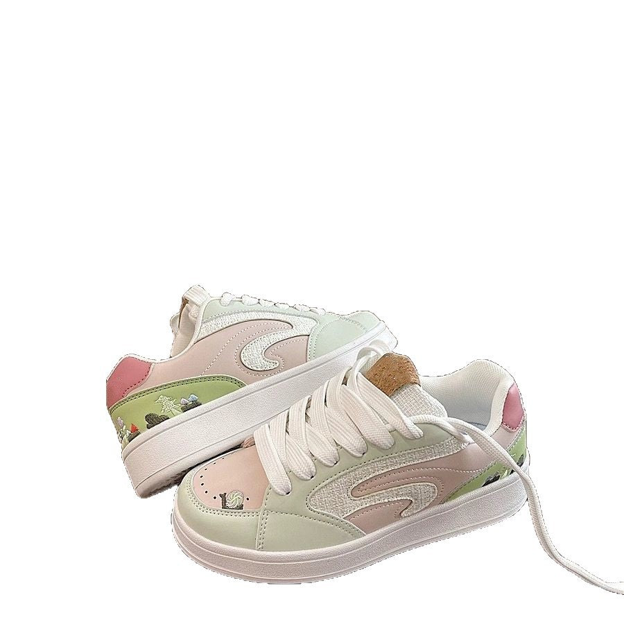 Damen Schnürsneaker mit verspieltem Motiv und atmungsaktivem Obermaterial EB
