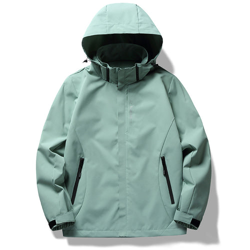 Damen wetterfeste Funktionsjacke mit verstellbarer Kapuze und atmungsaktiven Materialien EB