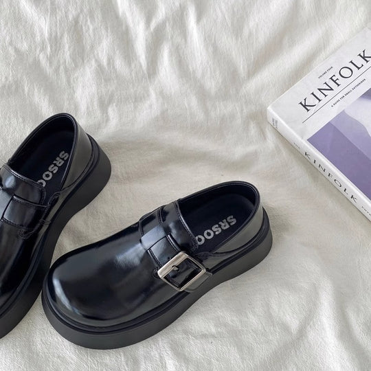 Damen Modische Chunky Clogs mit verstellbarem Schnallenverschluss und dickem Sohlenprofil EB