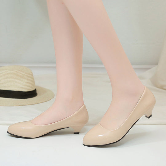 Damen elegante Pumps mit klassischem Design und komfortablem Blockabsatz EB
