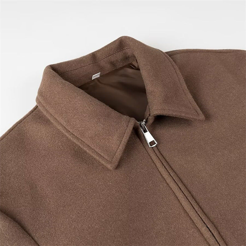 Damen modische Kurzjacke mit Stehkragen EB