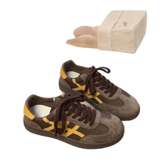 Damen Klassische Veloursledersneakers mit sportlich-elegantem Design EB