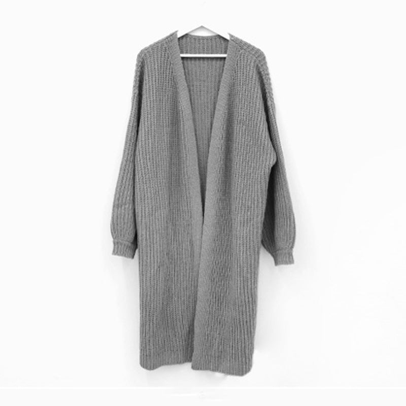 Damen Grober Strickcardigan mit offener Front und lässigem Schnitt EB
