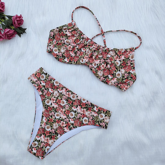 Damen Floral Bikini-Set mit verspieltem Design EB