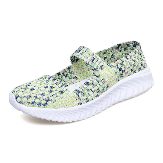 Damen Sportliche Schlupfschuhe mit atmungsaktivem Obermaterial und rutschfester Sohle EB