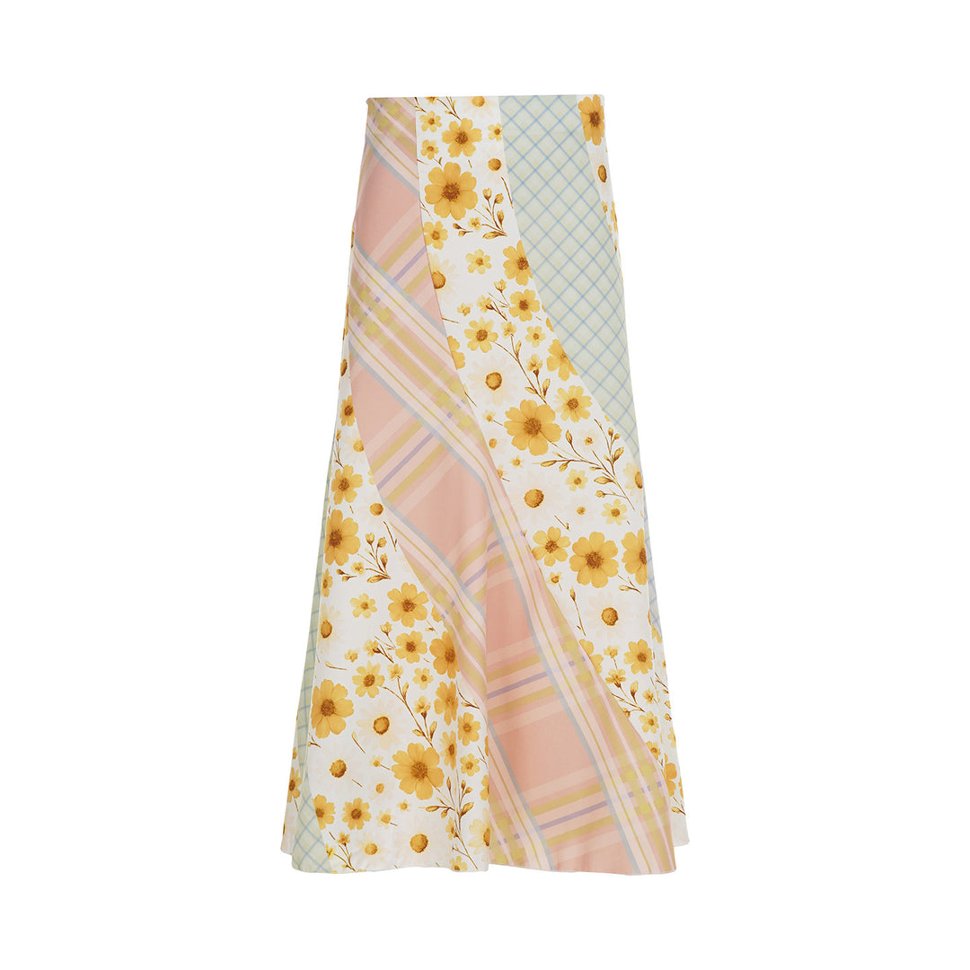Damen Maxirock mit floralem Design und verspielten Farben EB