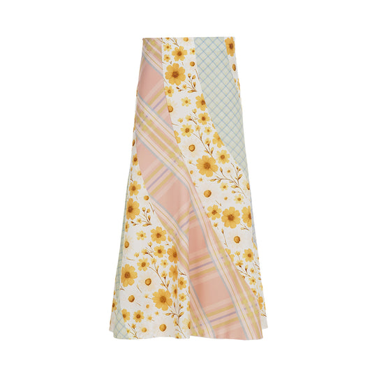 Damen Maxirock mit floralem Design und verspielten Farben EB