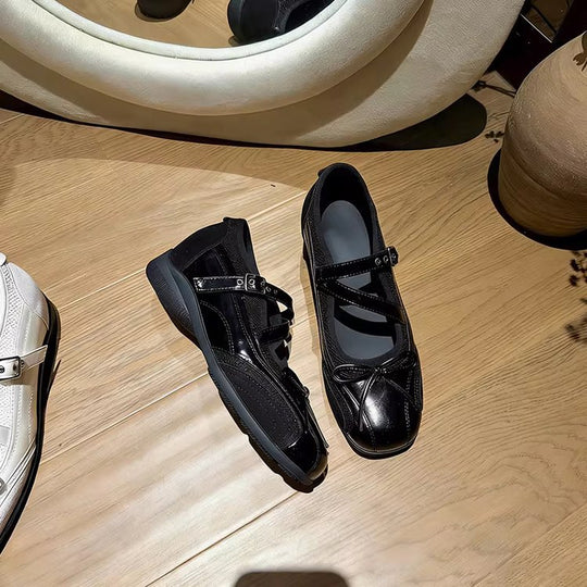Damen elegante Schnürpumps mit verstellbarem Riemen und rutschfester Sohle EB