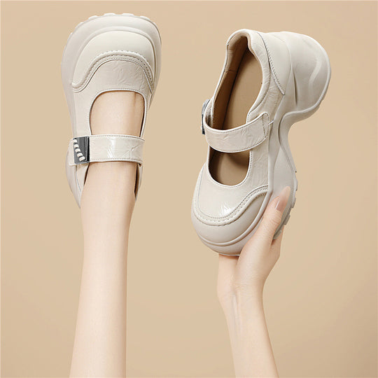 Damen Halbhohe Komfort-Schuhe mit verstellbarem Riemen EB