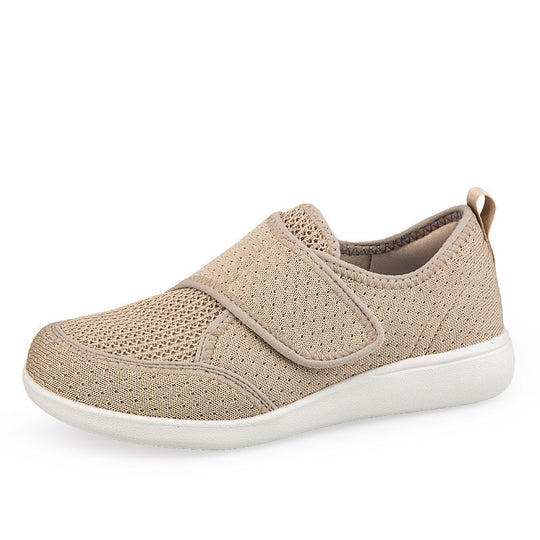 Herren nan orthopädischer Pantoffel mit verstellbarem Klettverschluss, atmungsaktivem Mesh und stoßdämpfender Schaumstoffsohle EB