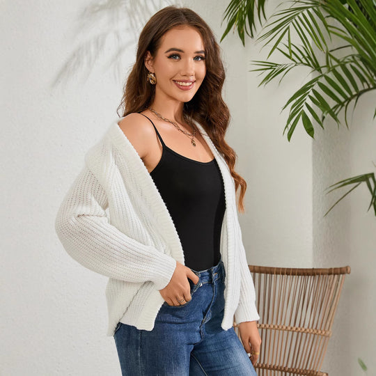 Damen Strickcardigan mit offenem Schnitt und feiner Struktur EB