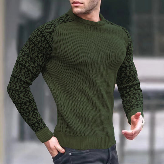 Herren Strickpullover mit grafischem Muster EB