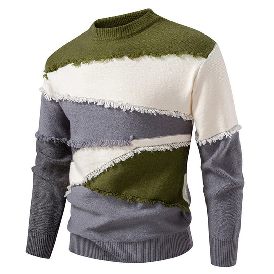 Herren modischer Pullover mit einzigartigem Fransen-Design EB