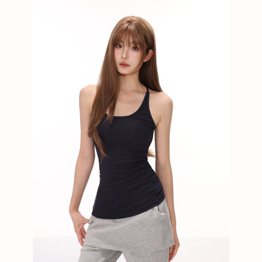 Damen nan figurnahes Performance-Tanktop aus Stretchjersey mit Racerback und formender Mittelnaht EB