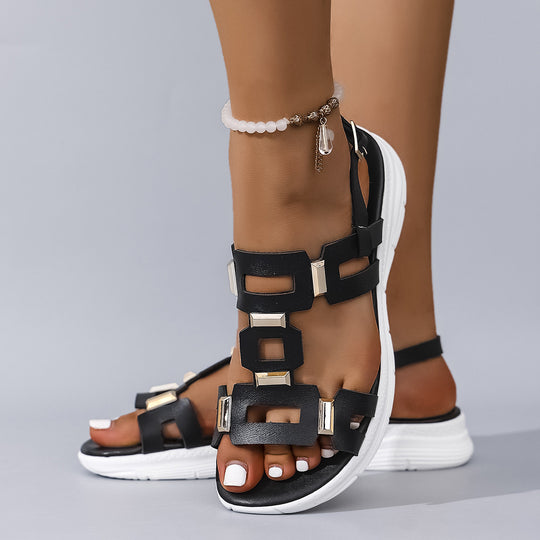 Damen modische Sandalen mit elegantem Verschluss EB
