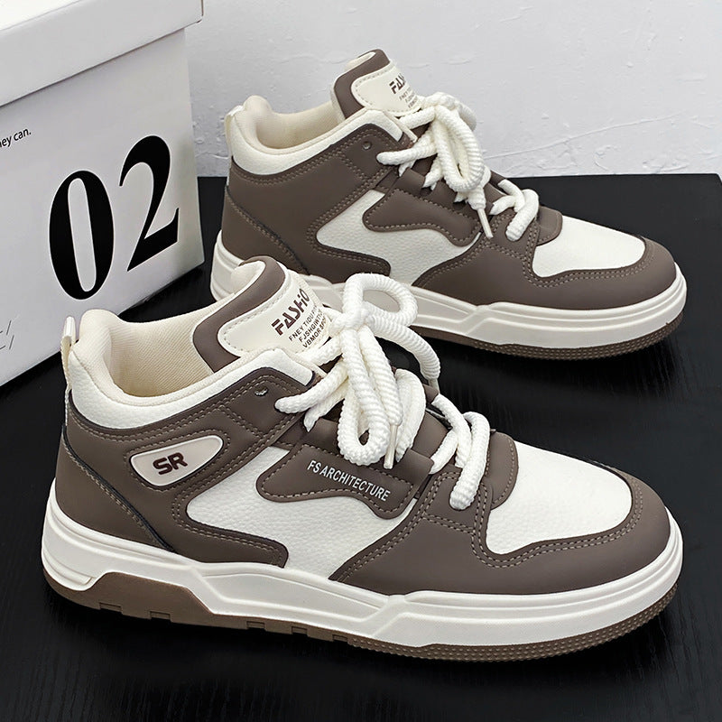 Damen sportliche High-Top Sneakers mit atmungsaktiver Oberfläche und stoßdämpfender Sohle EB