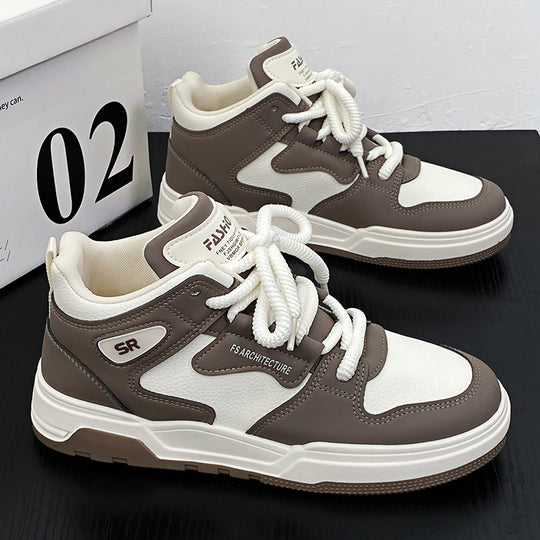 Damen sportliche High-Top Sneakers mit atmungsaktiver Oberfläche und stoßdämpfender Sohle EB