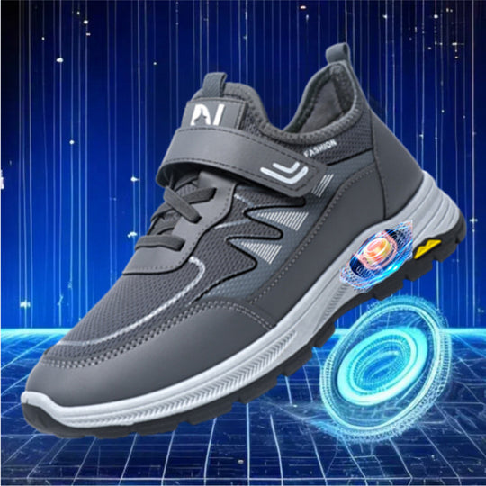 Damen Sportliche Sneakers mit Klettverschluss und rutschfester Laufsohle EB