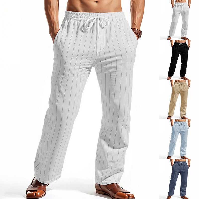 Herren lässige Cargo-Hose mit elastischem Bund und seitlichen Eingrifftaschen EB
