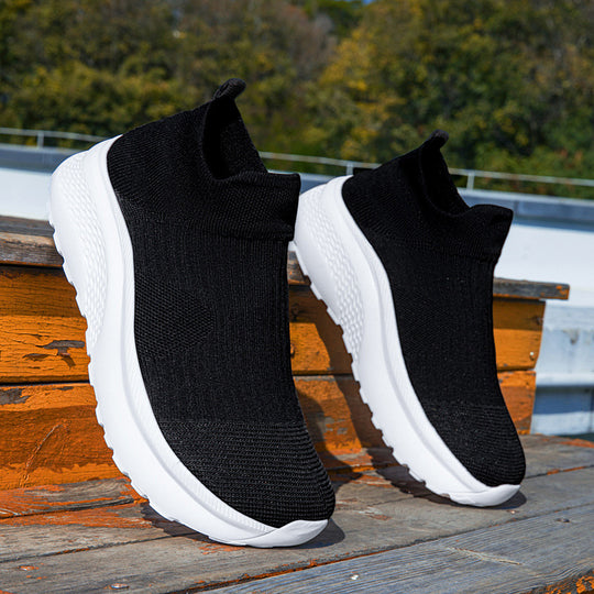 Damen Stricksneaker mit elastischem Schaft und dämpfender Sohle EB