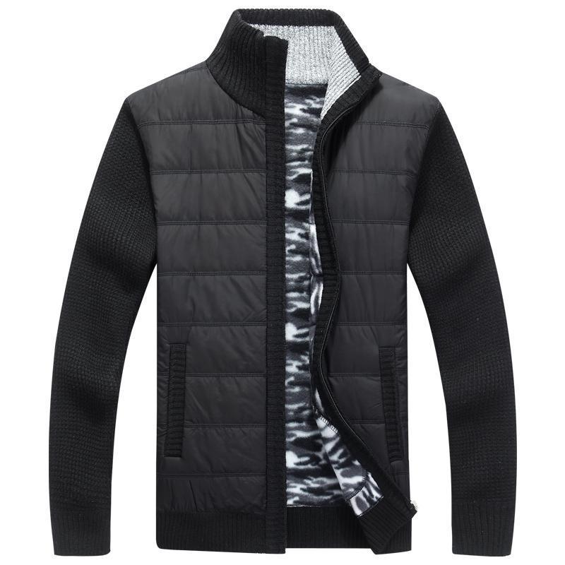 Herren moderne Steppjacke mit Strickärmeln EB