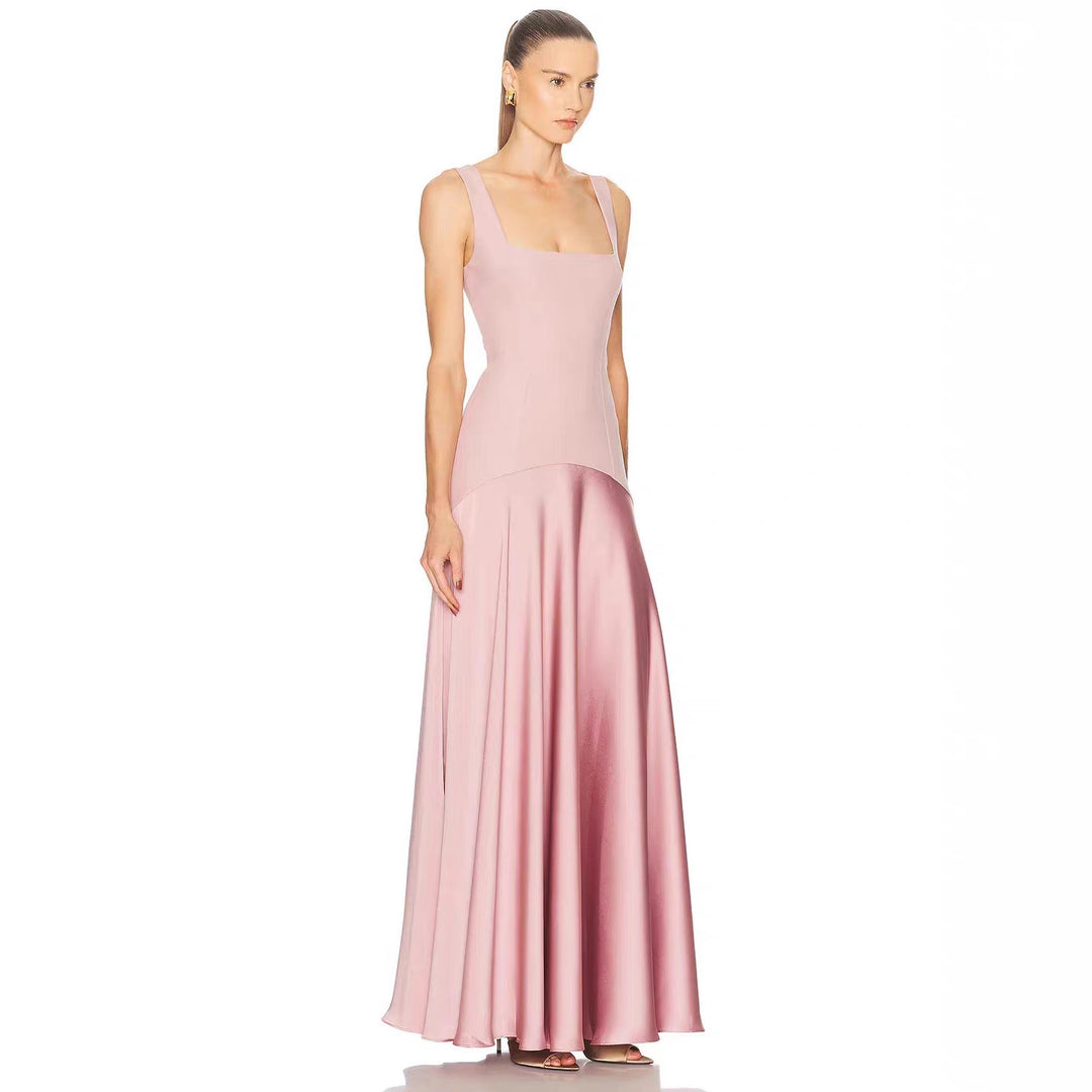 Damen elegantes Kleid mit figurformendem Schnitt und elegantem Reißverschluss EB