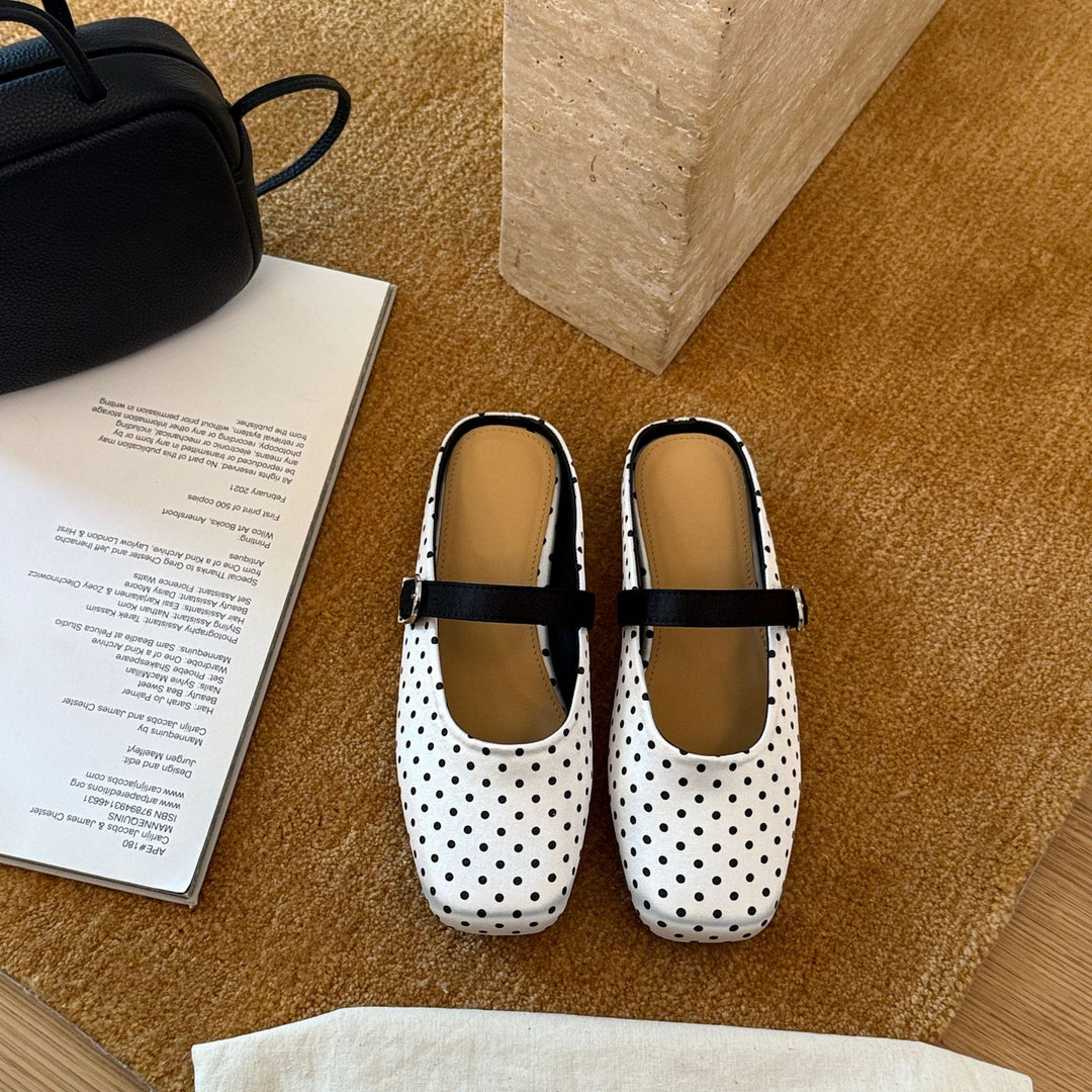 Damen Komfortable Clogs mit modischem Punktenmuster und verstellbarem Riemen EB