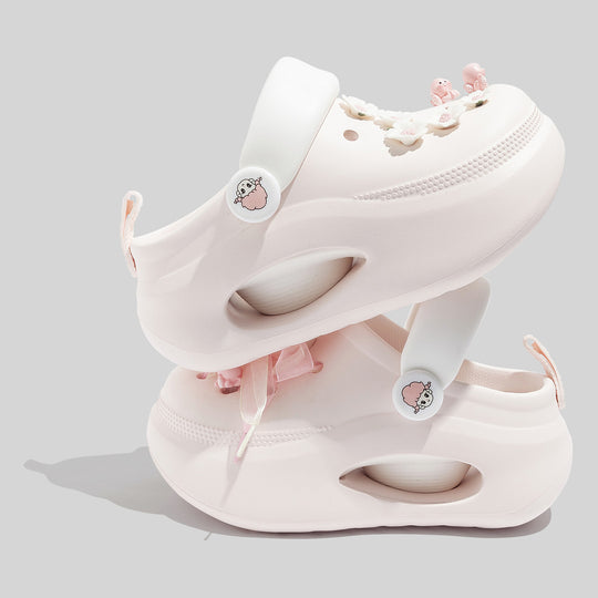 Damen Modische Clogs mit verspielten Applikationen und flexiblem Tragekomfort EB