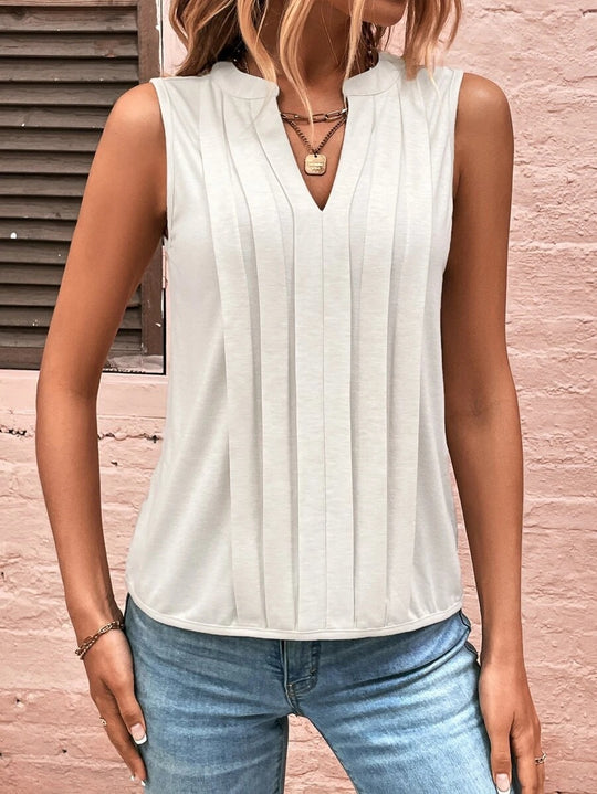 Damen elegante ärmellose Bluse EB