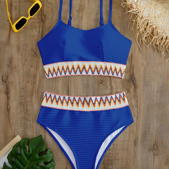 Damen Bunt gemusterter Bikini EB