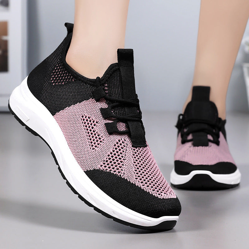 Damen Atmungsaktive und flexible Sport-Sneaker mit elastischem Schnürsystem EB