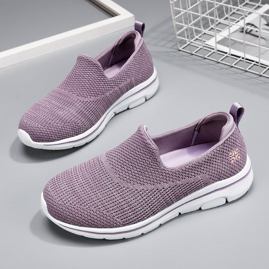Damen Atmungsaktive Slip-On Sneakers mit elastischem Obermaterial EB