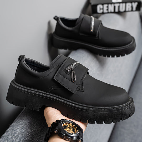 Damen modische Halbschuhe mit Reißverschluss und robustem Profil EB